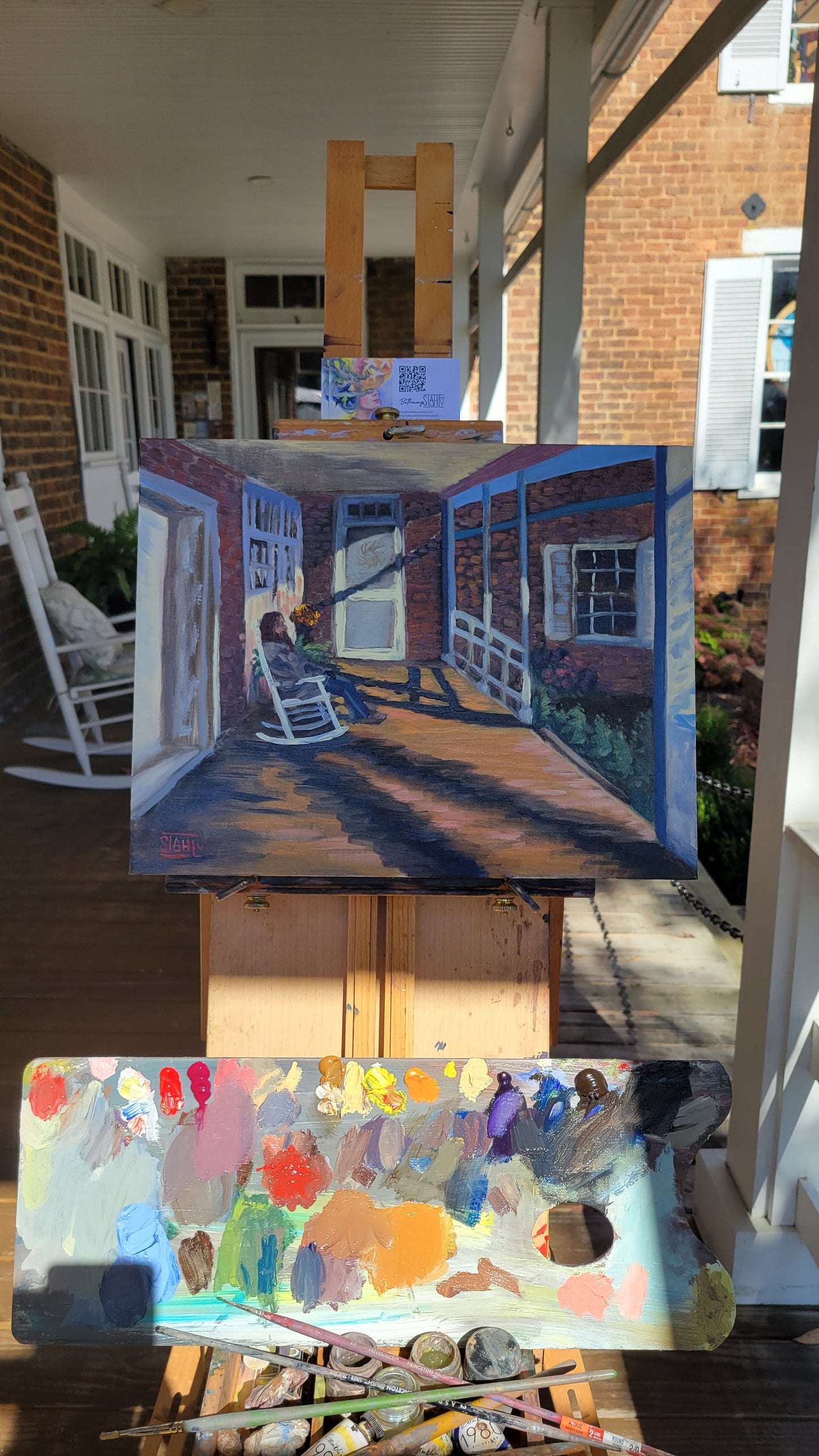 Mornin' Rockin' Original Oil Plein Air Painting