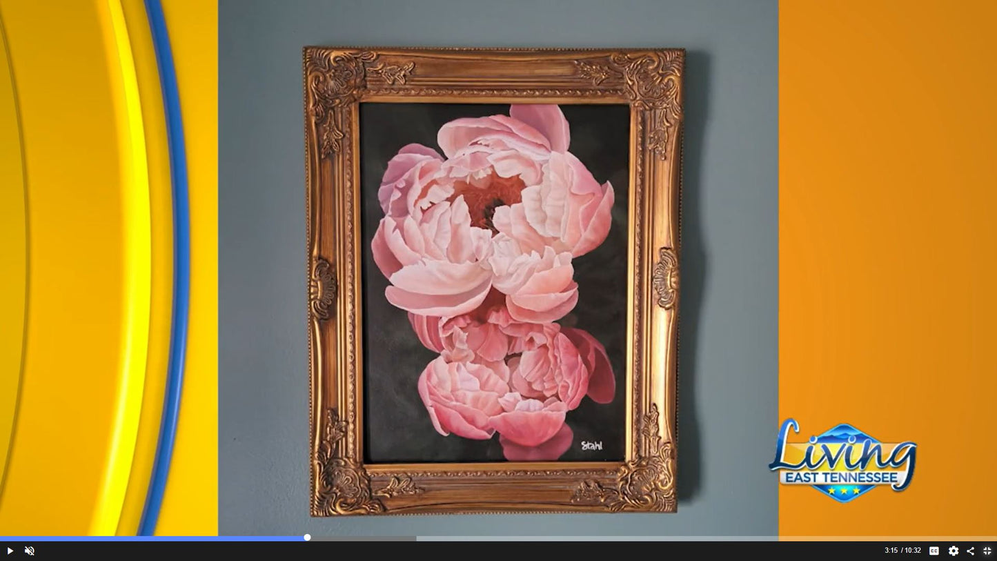 Elysium Original Peony Acrylic Painting