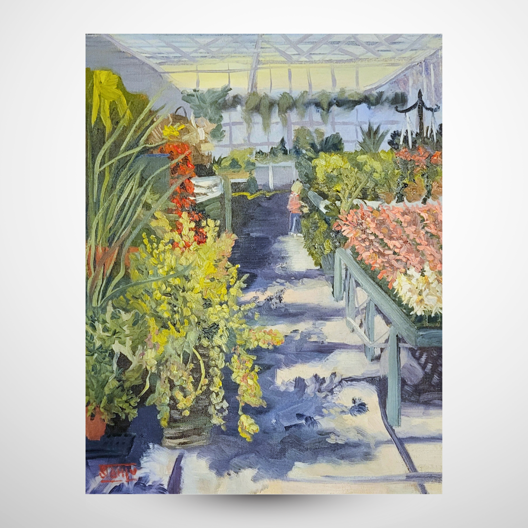 Greenhouse Oil Painting