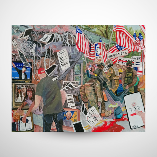 We the People Original Oil Plein Air Painting