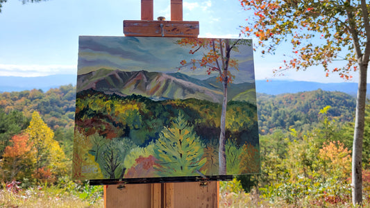 Fall in the Smokies Original Oil Plein Air Painting