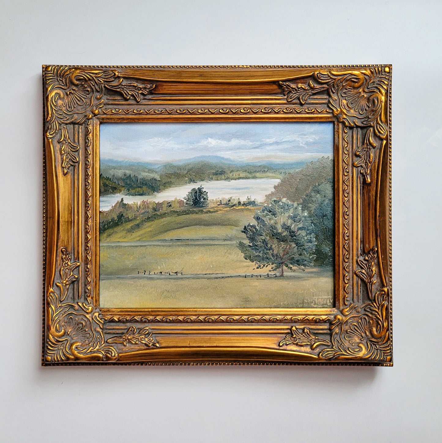 Lakeshore Park Original Plein Air Oil Painting
