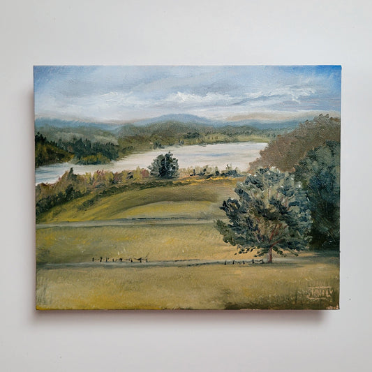 Lakeshore Park Original Plein Air Oil Painting