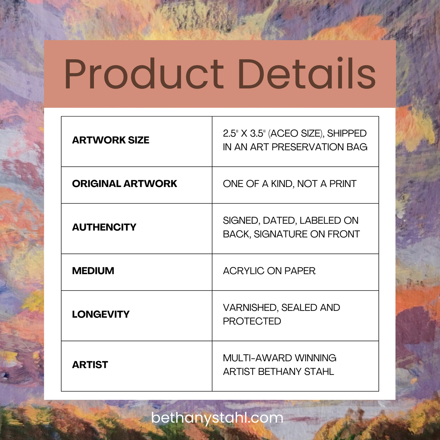 A Painting of My Soul ACEO Collectable Mini Art