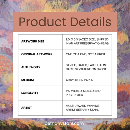 A Painting of My Soul ACEO Collectable Mini Art