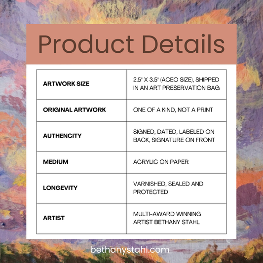 Follow the Road Home ACEO Collectable Mini Art