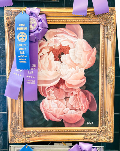 Elysium Original Peony Acrylic Painting