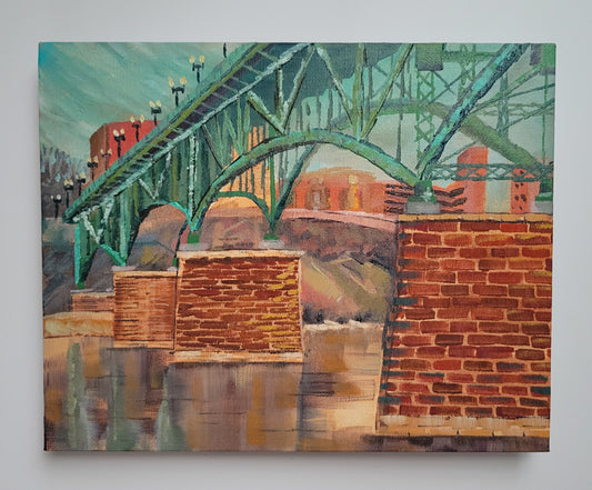 Gay Street Bridge Original Oil Painting