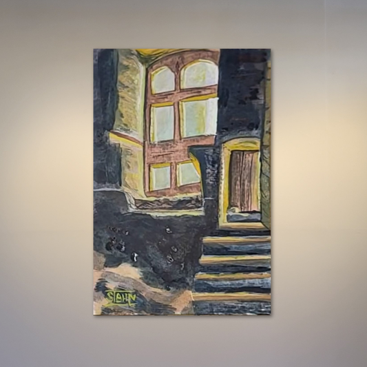 Old Castle Gouache Painting