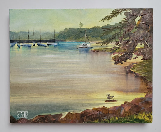 The Cove Original Plein Air Oil Painting