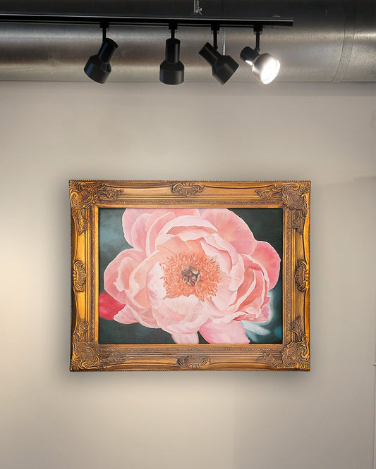The Quiet Bloom Original Peony Acrylic Painting