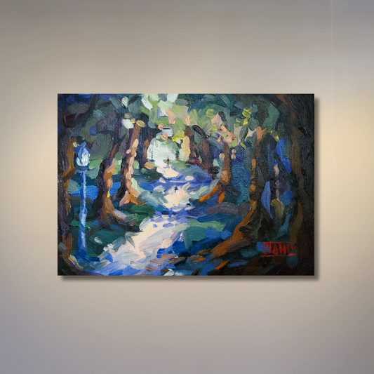 Evening Walk Original Oil Painting
