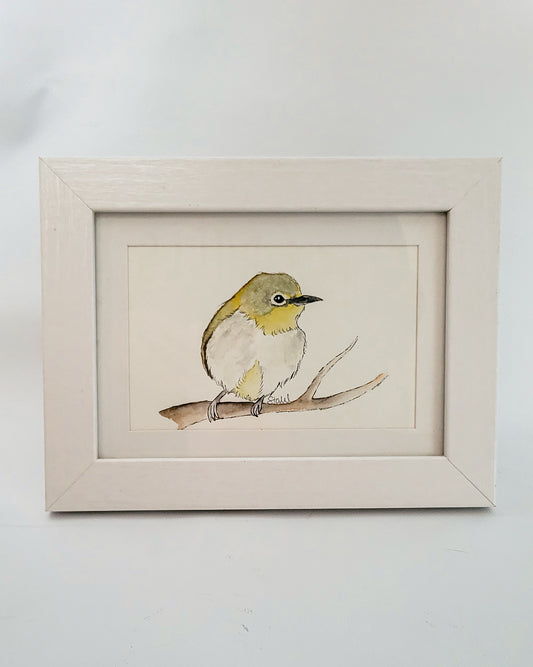 Yellow Bird Framed Watercolor Painting