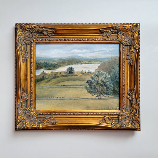 Lakeshore Park Original Plein Air Oil Painting