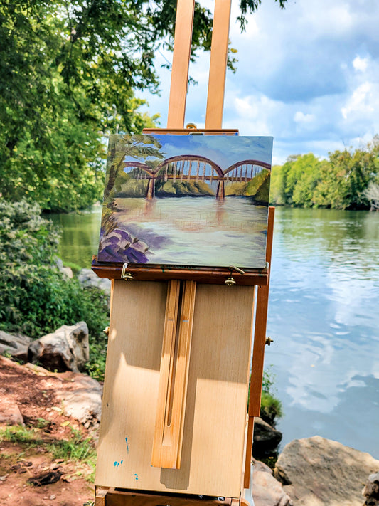 McBee Rainbow Bridge Original Plein Air Oil Painting