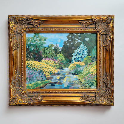 University of Tennessee Knoxville Botanical Gardens Original Plein Air Acrylic Painting