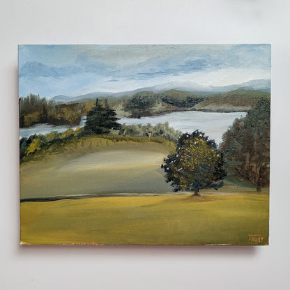 Lakeshore Park #2 Original Plein Air Oil Painting