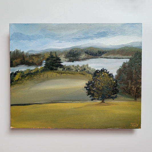 Lakeshore Park #2 Original Plein Air Oil Painting