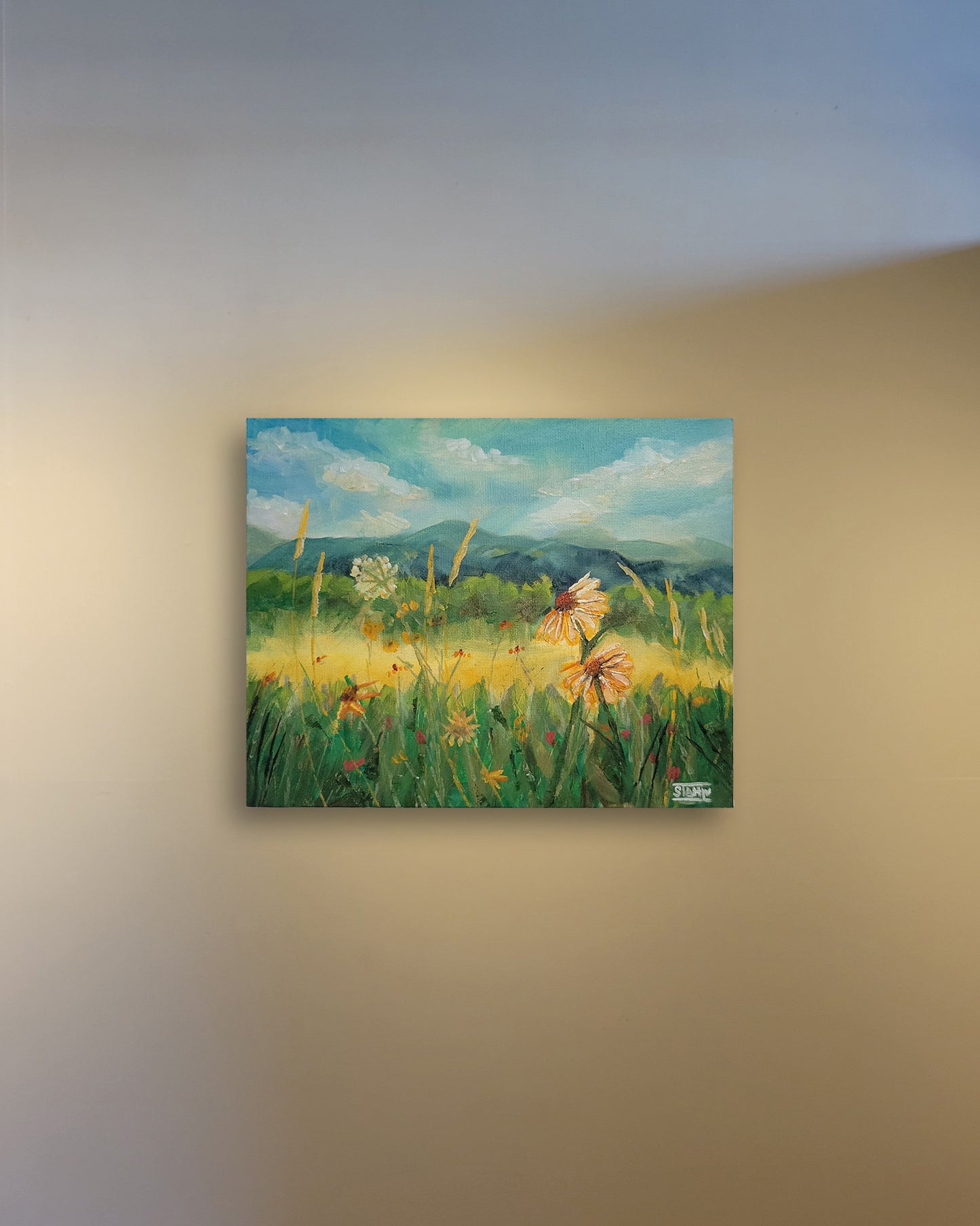Wildflowers in the Cove Original Oil Painting